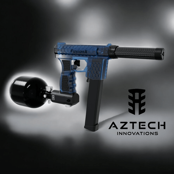 Aztech Innovations FusionX ARP9 HPA Receiver in tank grip version with durable polymer and carbon fiber details.