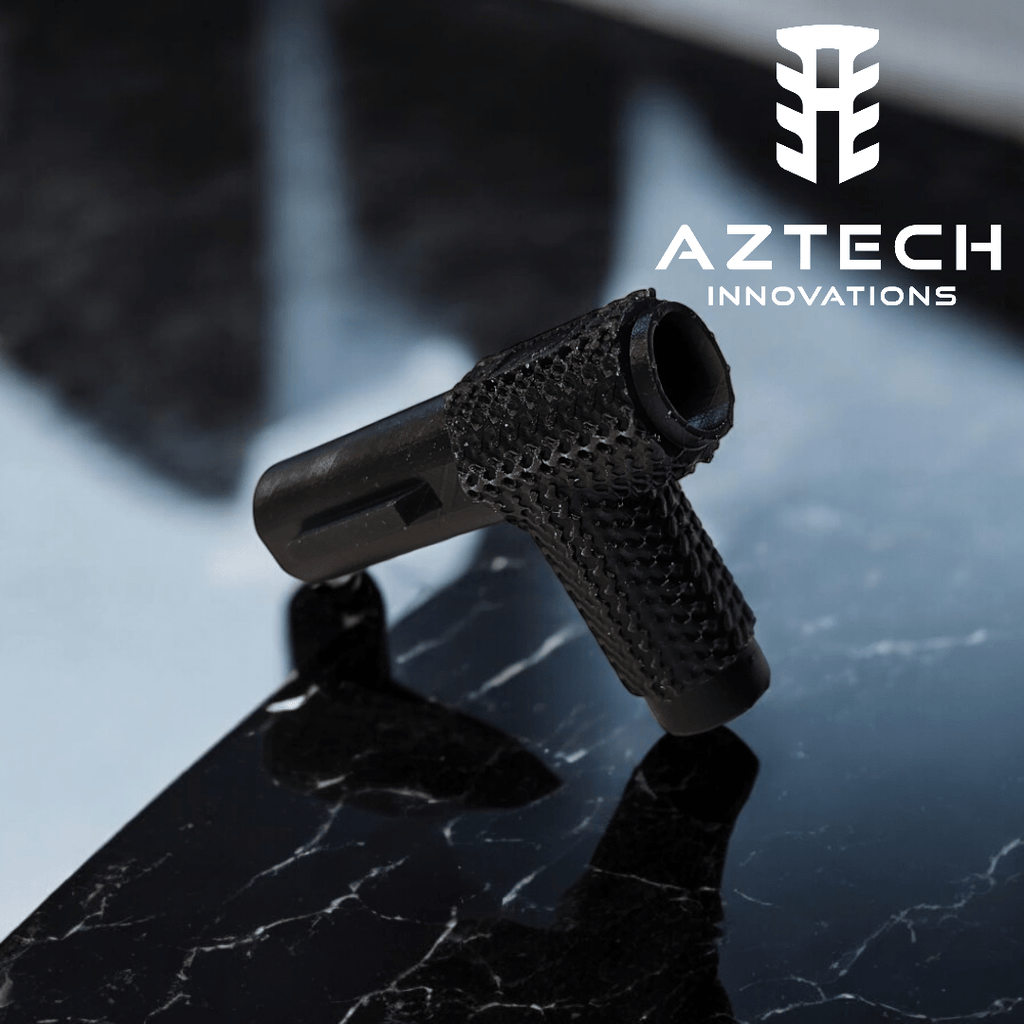 Aztech Xtreme Fixed Length T-Piece for APACHE system installation, showcasing durable black polymer design.