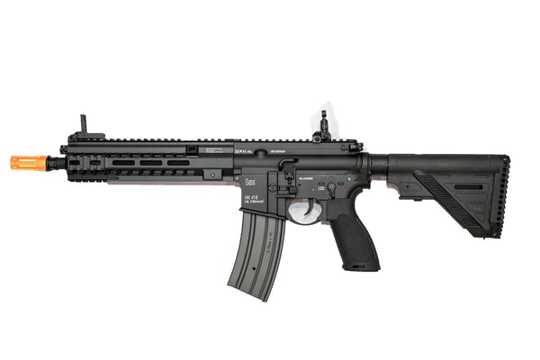 E&C HK416 MK15 AEG EC-116BL Gel Blaster in full metal construction with mock bolt for hop-up adjustments.