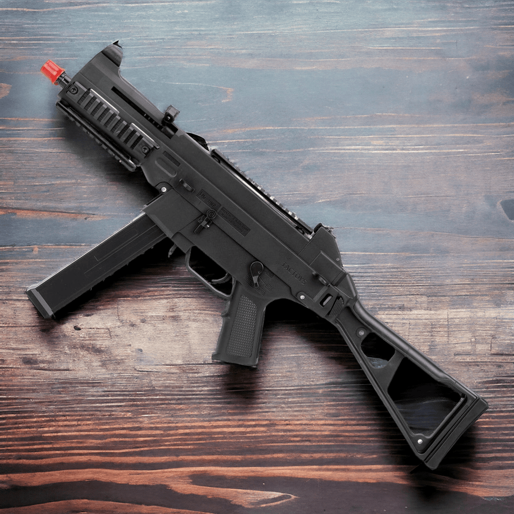 UMP 45 Gen 8 gel blaster with durable nylon shell, ready to use out of the box, featuring Gen 8 gearbox and alloy barrel.