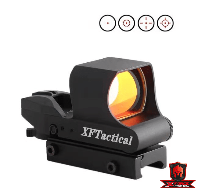 XFTactical Red Dot Sight in black, showcasing ultra-compact design and shockproof construction for accuracy in gel balling.