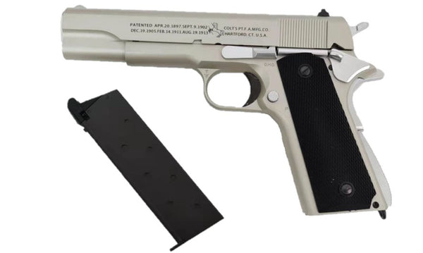 Colt M1911A1 GBB Gel Blaster – Silver - Azraels Armoury