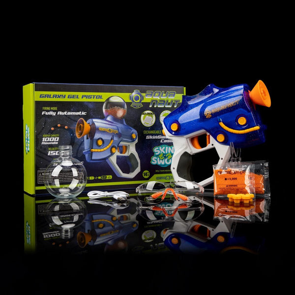 CosmoX Aquanaut Sci-Fi Gel Blaster Pistol – Blue with Glitter - Azraels Armoury